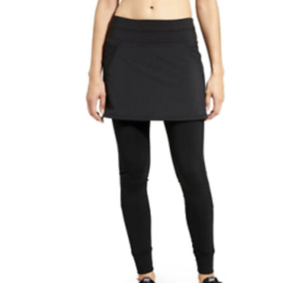 Athleta Skirted Leggings 2 in 1 Powder Peak Black Reflective Size XXS - Picture 7 of 12